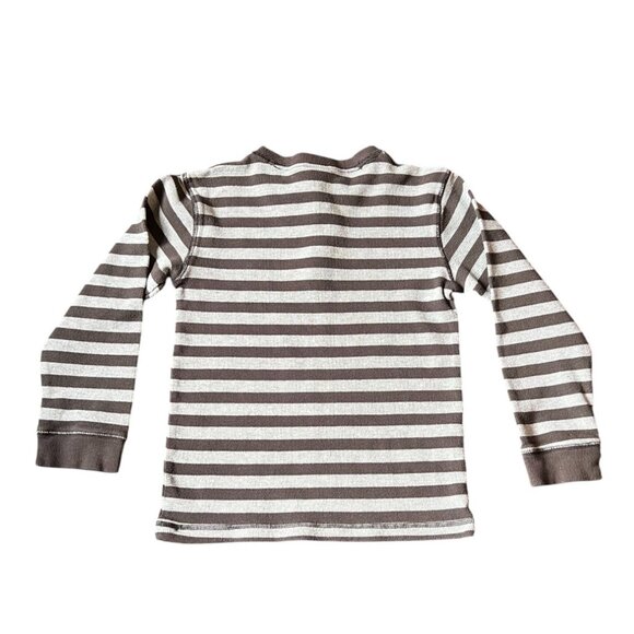 Gymboree Kids 100% Cotton Light & Dark Gray Striped Long-Sleeve Shirt, Size 10 - Picture 6 of 7